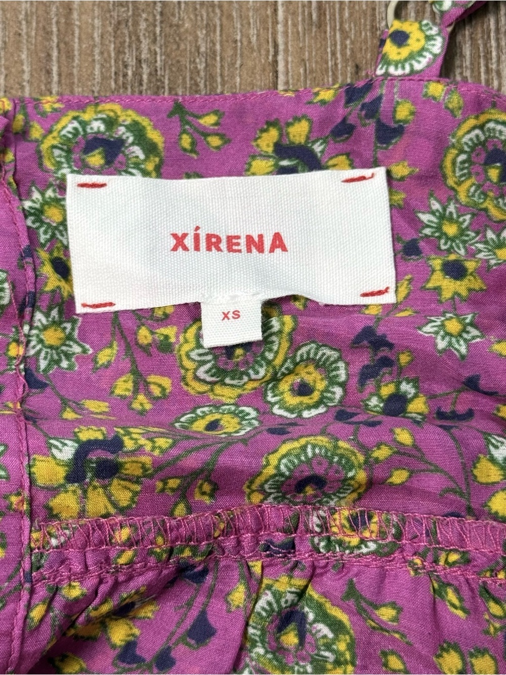 XIRENA Dani Sleeveless Midi Dress Pink Silk Blend Womens Size XS Floral Boho EUC - Picture 6 of 8